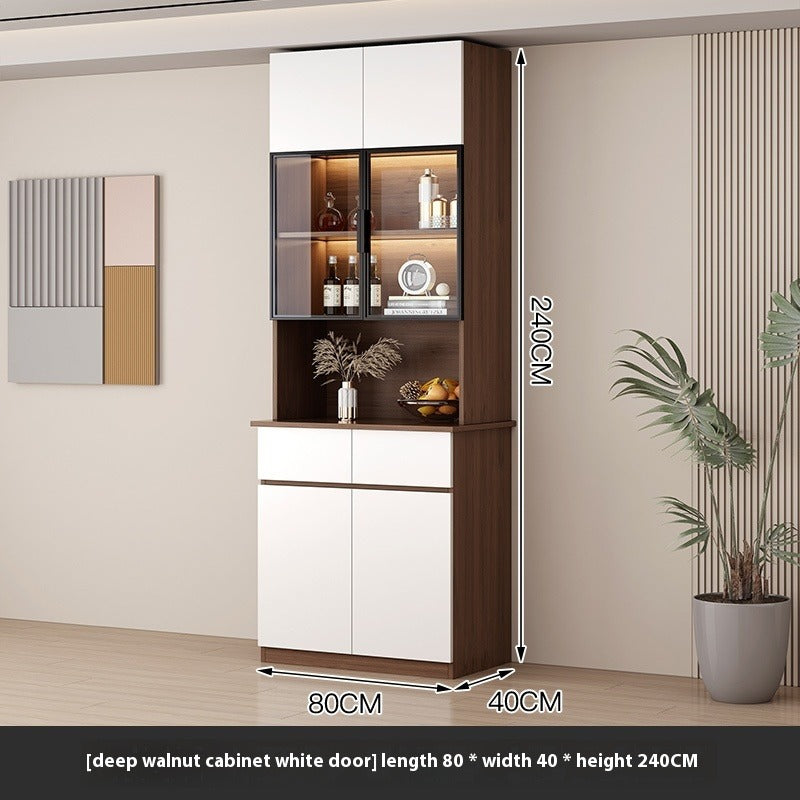 2.4m Tall Modern Sideboard – Wall-Mounted Wine & Tea Cabinet for Living Room Storage