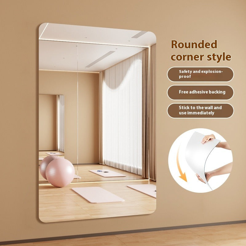 Self-Adhesive Soft Dance Mirror – Full-Length Shatterproof Wall Mirror for Home Gym, Yoga & Dressing