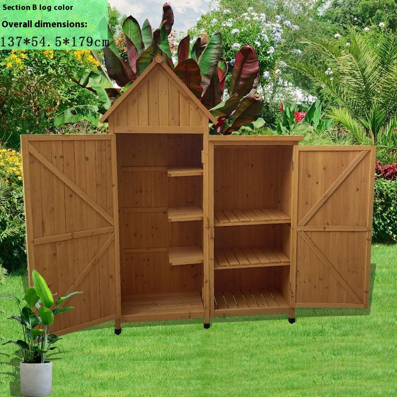 Outdoor Storage Cabinet – Weatherproof Garden Utility Shed for Balcony, Tools & Supplies