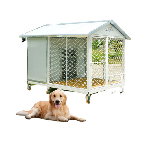 Outdoor Weatherproof Dog Villa – Large Kennel with Toilet, Insulation & Sun/Rain Protection for Winter Use