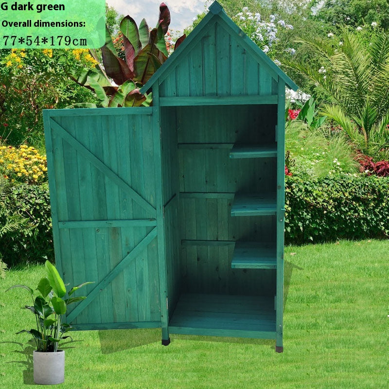 Outdoor Storage Cabinet – Weatherproof Garden Utility Shed for Balcony, Tools & Supplies