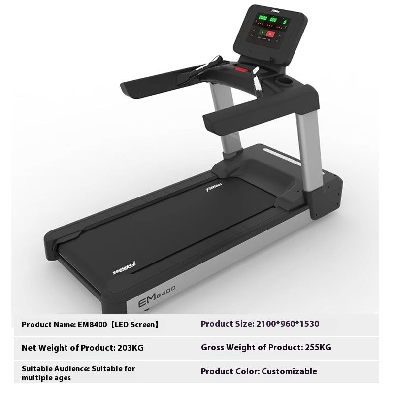 Commercial Smart Treadmill with Shock Absorption & Low Noise for Gym and Home Use