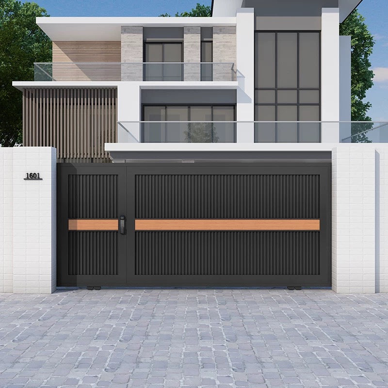 Smart Aluminum Villa Gate – High-End Electric Sliding Gate for Courtyard, Garage, Factory & Community Entrance