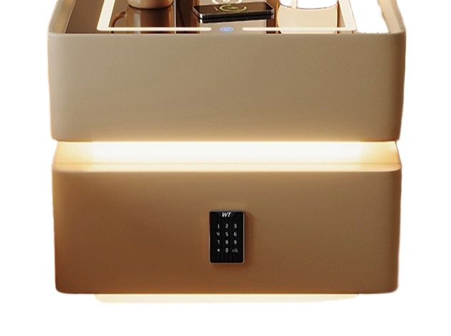 Smart Bedside Table – Luxury Solid Wood Nightstand with Touch Panel, Bluetooth Speaker & Digital Lock