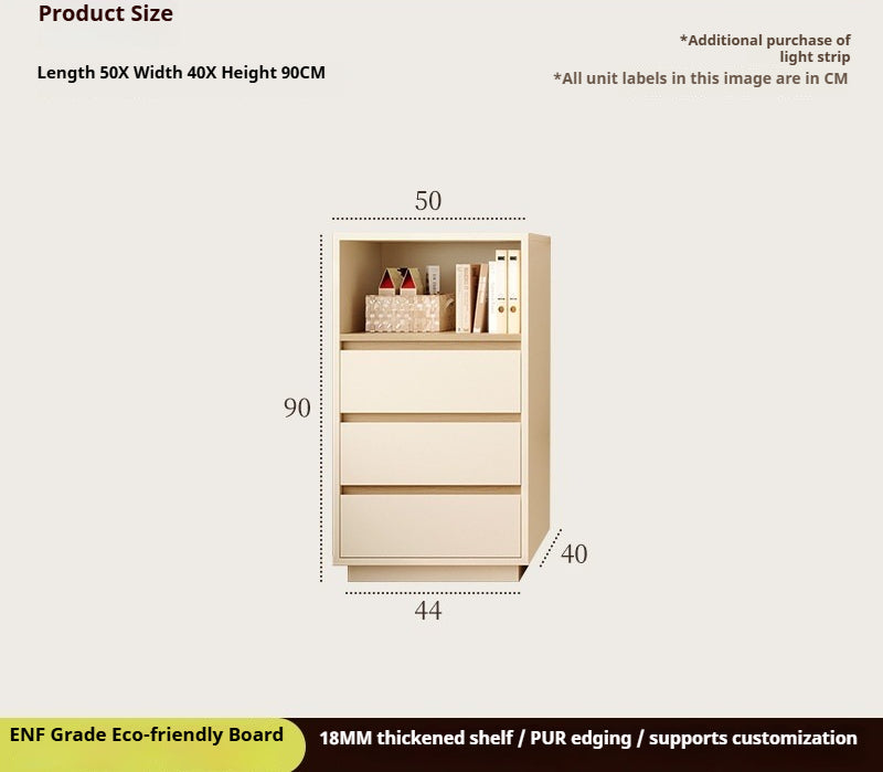 Adjustable Cream-Style TV Cabinet Set – Solid Wood Wall Unit with Tall Storage for Small Bedrooms