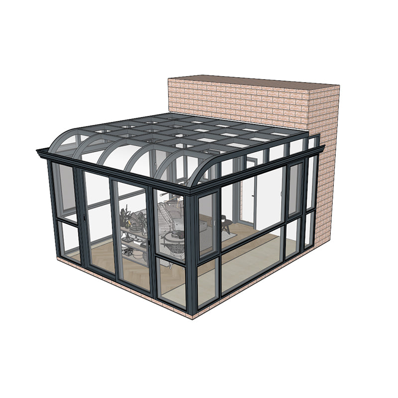 Aluminum Glass Sunroom with Tempered Glass & Thermal-Break Windows for Villa Balcony, Terrace & Garden