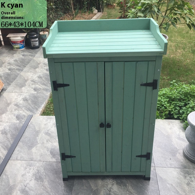 Outdoor Storage Cabinet – Weatherproof Garden Utility Shed for Balcony, Tools & Supplies