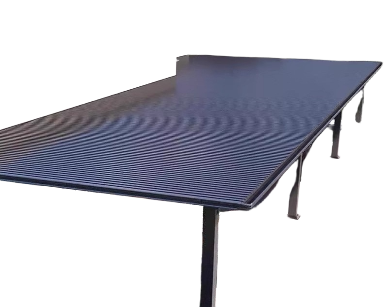 Rooftop Aluminum Pergola with Heat-Insulated Panels for Rain & Sun Protection in Courtyard Villas