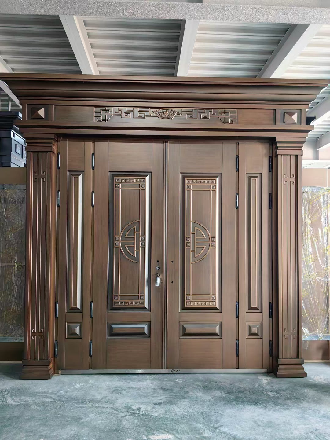 Zinc Alloy Double Swing Gate – Villa Entrance Door for Rural Homes and Courtyards