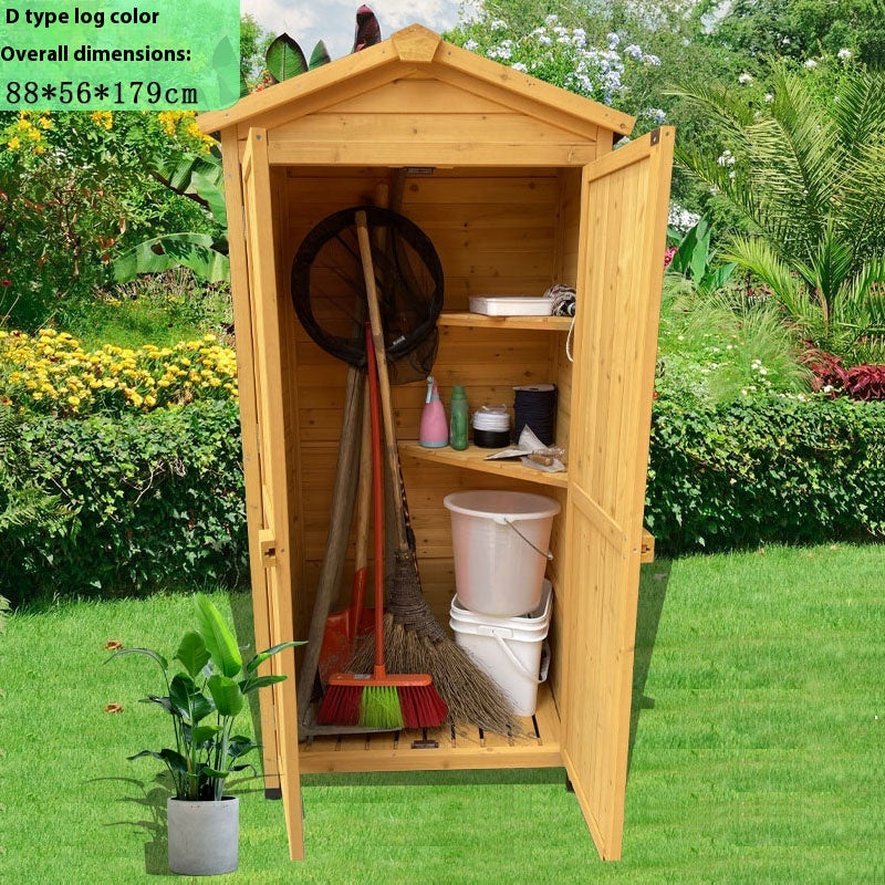 Outdoor Storage Cabinet – Weatherproof Garden Utility Shed for Balcony, Tools & Supplies