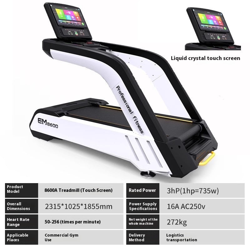 Commercial Smart Treadmill with Shock Absorption & Low Noise for Gym and Home Use