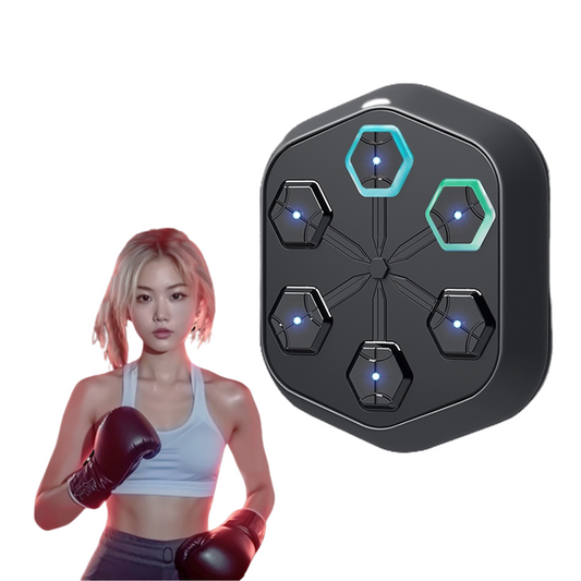 Smart Wall-Mounted Boxing Trainer with Music & Lights for Home Workout (Kids & Adults)
