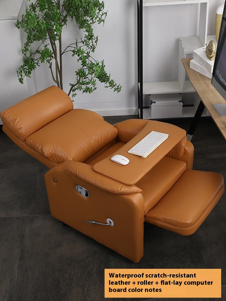 Reclining Single Sofa Chair with Footrest for Gaming, Salon, Office & Dorm Use