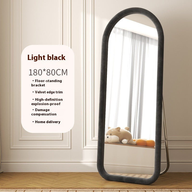 Aesthetic Full-Length Irregular Mirror – Wall-Mounted or Freestanding Dressing Mirror for Girls' Bedroom