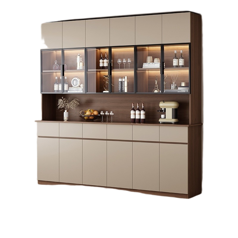 2.4m Tall Modern Sideboard – Wall-Mounted Wine & Tea Cabinet for Living Room Storage