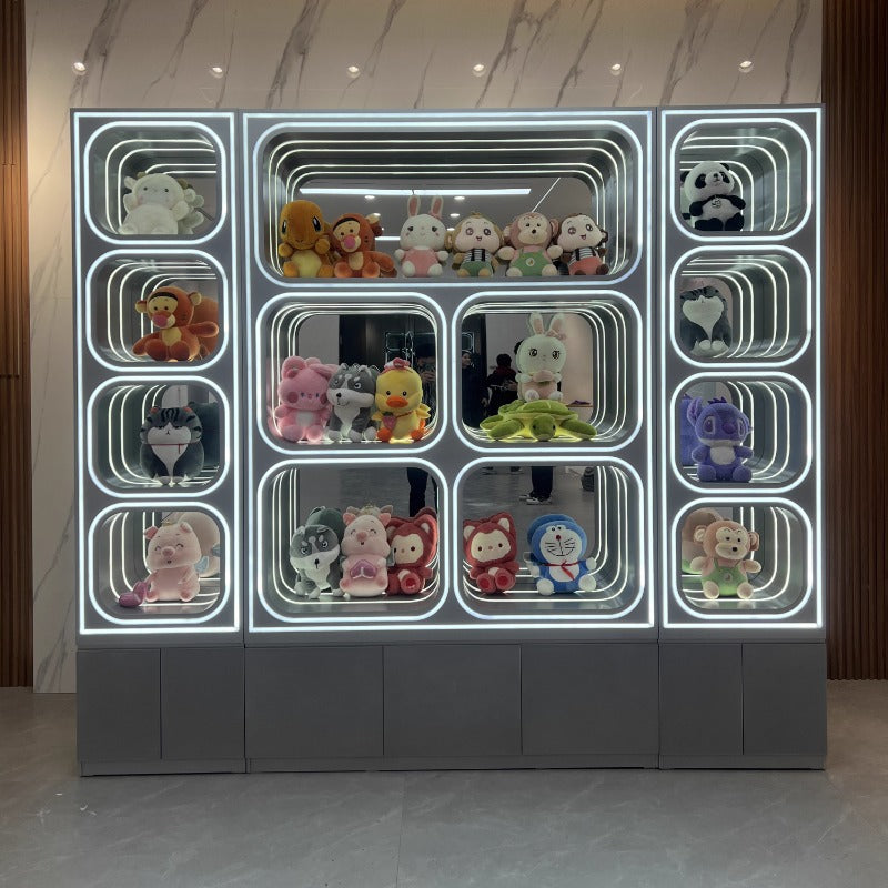 Custom Toy Display Cabinet with LED – Collectibles Showcase for Game Stores, Anime Shops & Prize Redemption