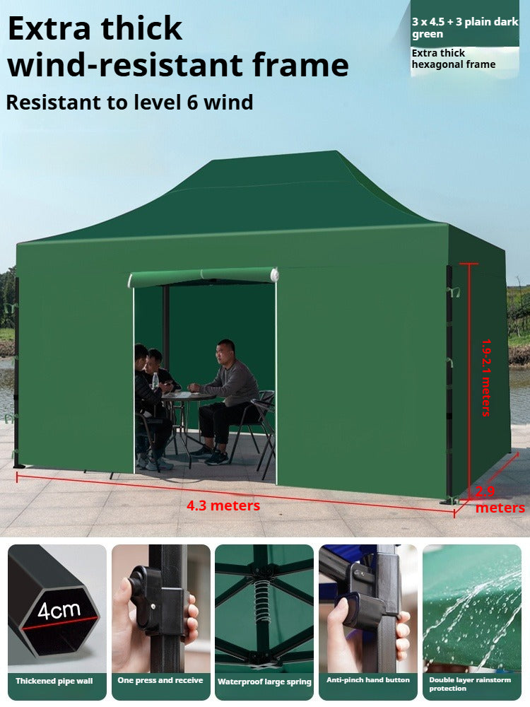 Waterproof Canopy Top for 4-Leg Folding Tent, Outdoor Market & Commercial Sunshade