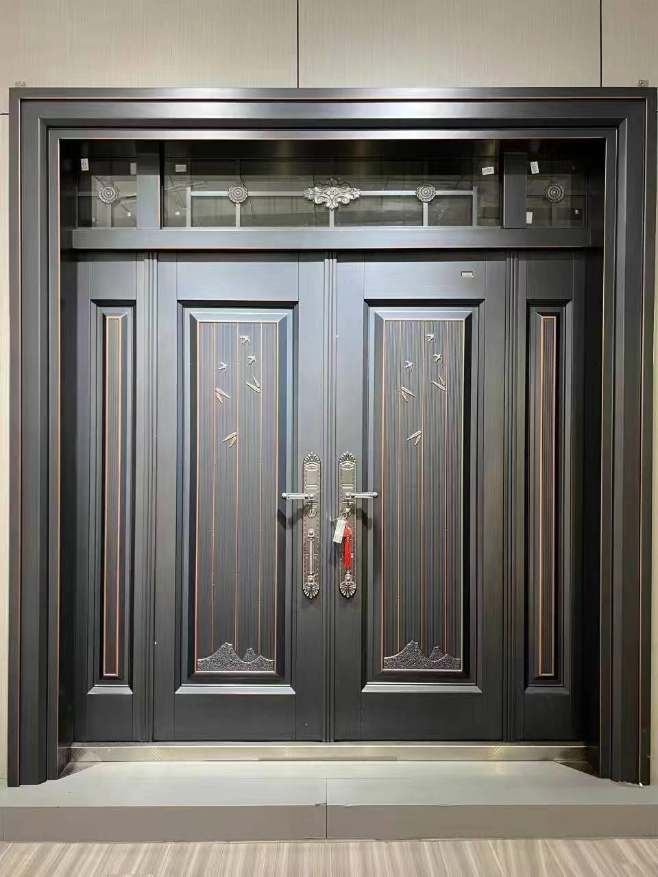Zinc Alloy Double Swing Gate – Villa Entrance Door for Rural Homes and Courtyards