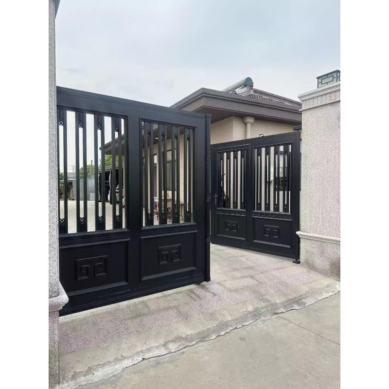 Aluminum Courtyard Gate – Double Swing or Sliding Electric Villa Entrance Gate for Garden & Private Homes