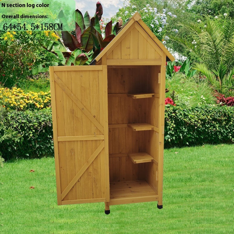 Outdoor Storage Cabinet – Weatherproof Garden Utility Shed for Balcony, Tools & Supplies