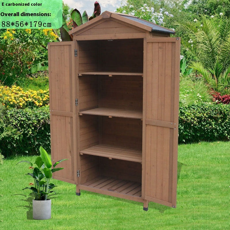 Outdoor Storage Cabinet – Weatherproof Garden Utility Shed for Balcony, Tools & Supplies