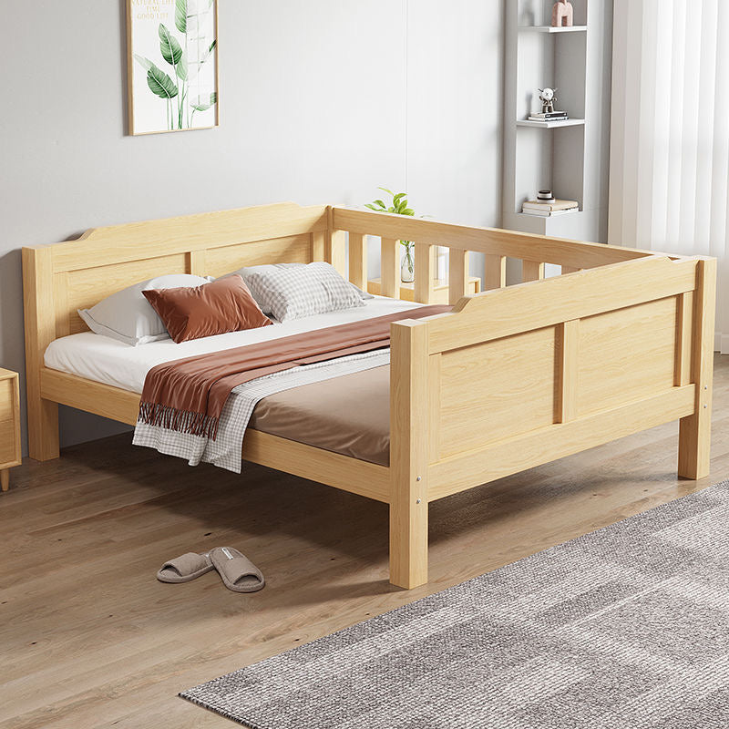 Custom Solid Wood Canopy Bed – 1.8M Modern Chinese-Style Four-Poster Double Bed for Master Bedroom or Guesthouse