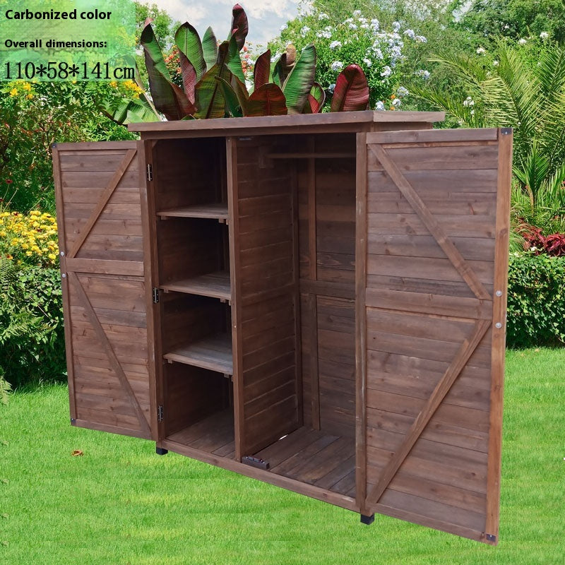 Outdoor Storage Cabinet – Weatherproof Garden Utility Shed for Balcony, Tools & Supplies
