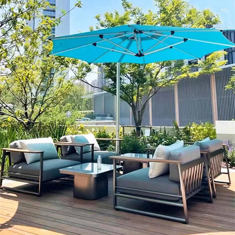 Outdoor Stainless Steel Sofa Set for Villa, Patio & Commercial Use, Waterproof & UV-Resistant