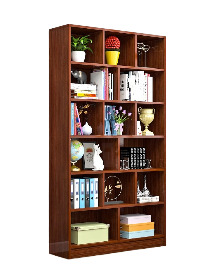 Custom Solid Wood Display Cabinet – Lighted Bookshelf & Wine Rack with Storage for Office or Home Use