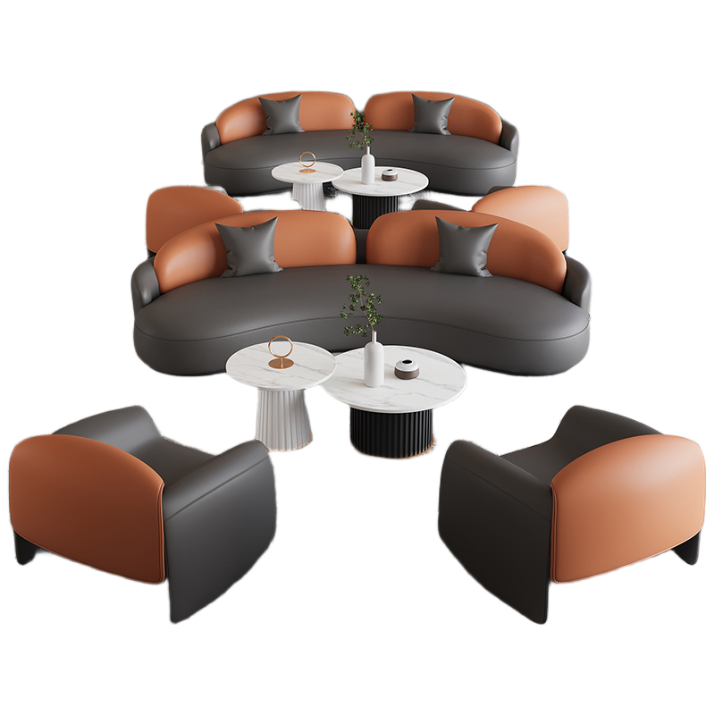 Business Reception Sofa & Table Set for Office, Sales Center, Hotel Lobby & Meeting Lounge