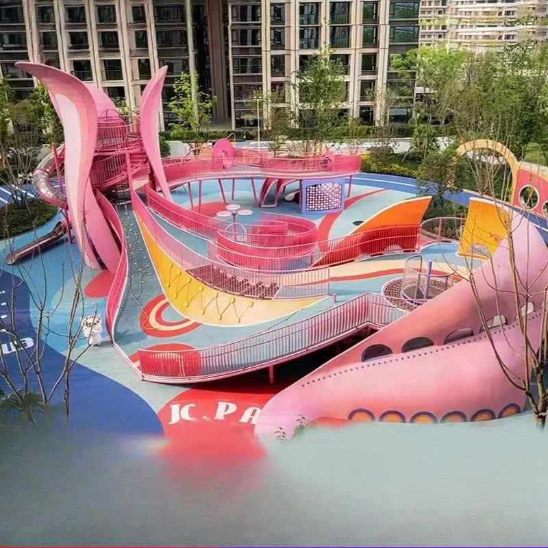 Outdoor Playground Slide Set for Kindergarten, Parks & Scenic Spots (Non-Powered Custom Design)