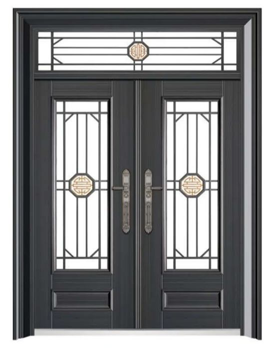 Zinc Alloy Double Swing Villa Door – Cast Aluminum Security Entry Gate for Rural Homes