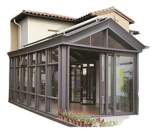 Aluminum Glass Sunroom with Tempered Glass & Thermal-Break Windows for Villa Balcony, Terrace & Garden