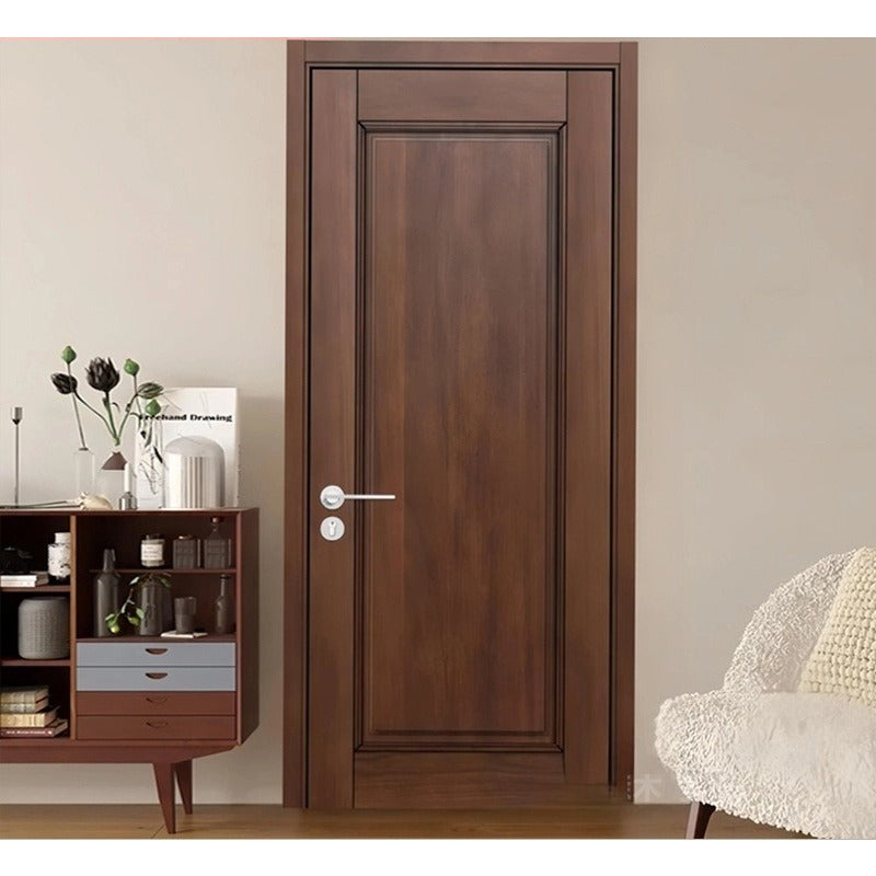 Solid Wood Interior Door – Rubberwood, Red Walnut, Boxwood, Red Oak & Cherry Wood Options for Bedroom