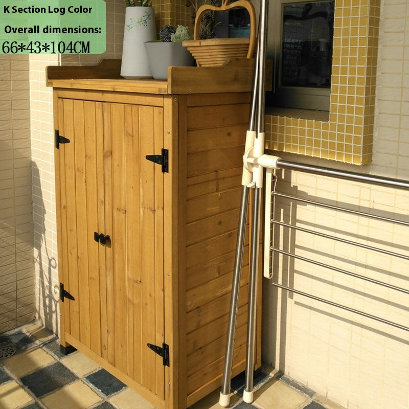 Outdoor Storage Cabinet – Weatherproof Garden Utility Shed for Balcony, Tools & Supplies