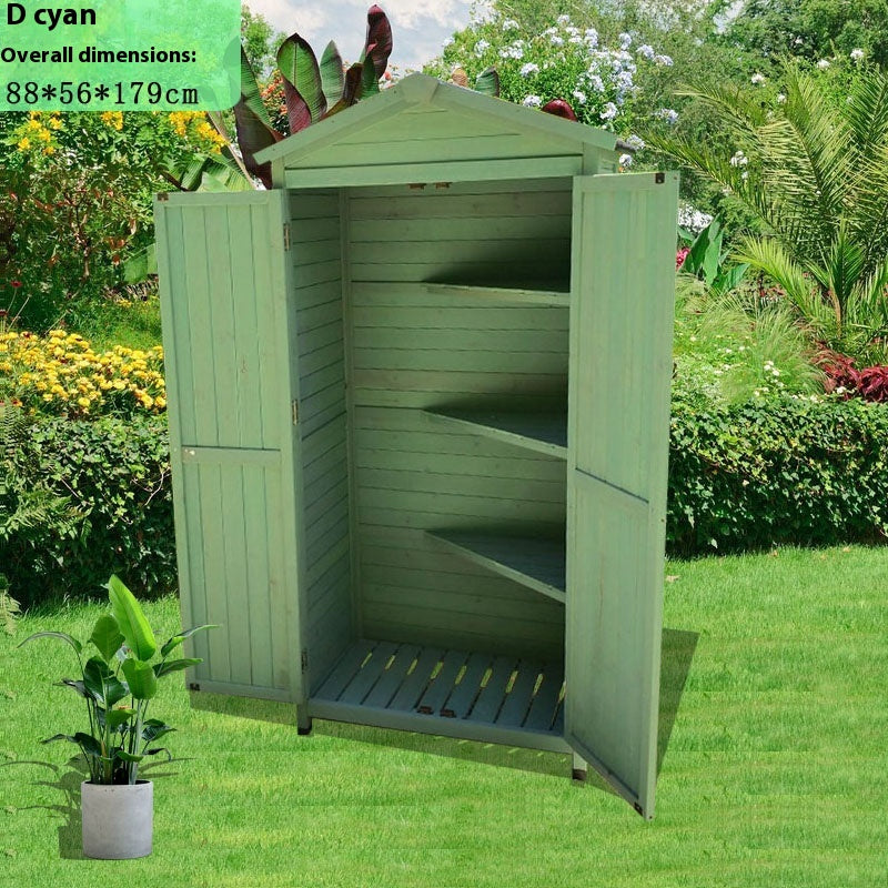Outdoor Storage Cabinet – Weatherproof Garden Utility Shed for Balcony, Tools & Supplies