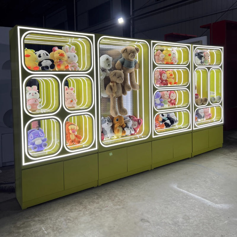 Custom Toy Display Cabinet with LED – Collectibles Showcase for Game Stores, Anime Shops & Prize Redemption