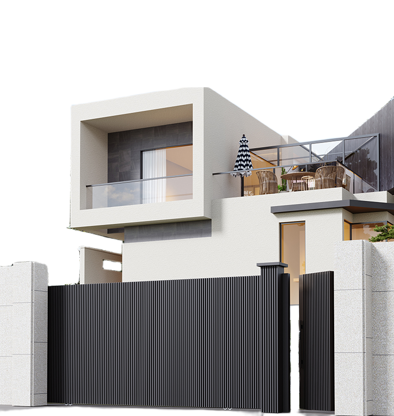 Smart Sliding Aluminum Gate – High-End Villa Courtyard Entry Door