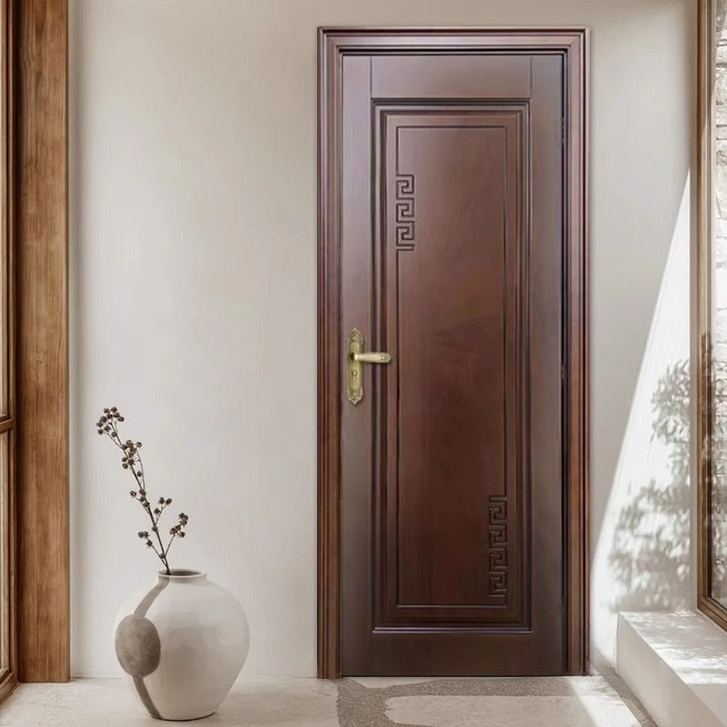 Solid Wood Interior Door – Rubberwood, Red Walnut, Boxwood, Red Oak & Cherry Wood Options for Bedroom