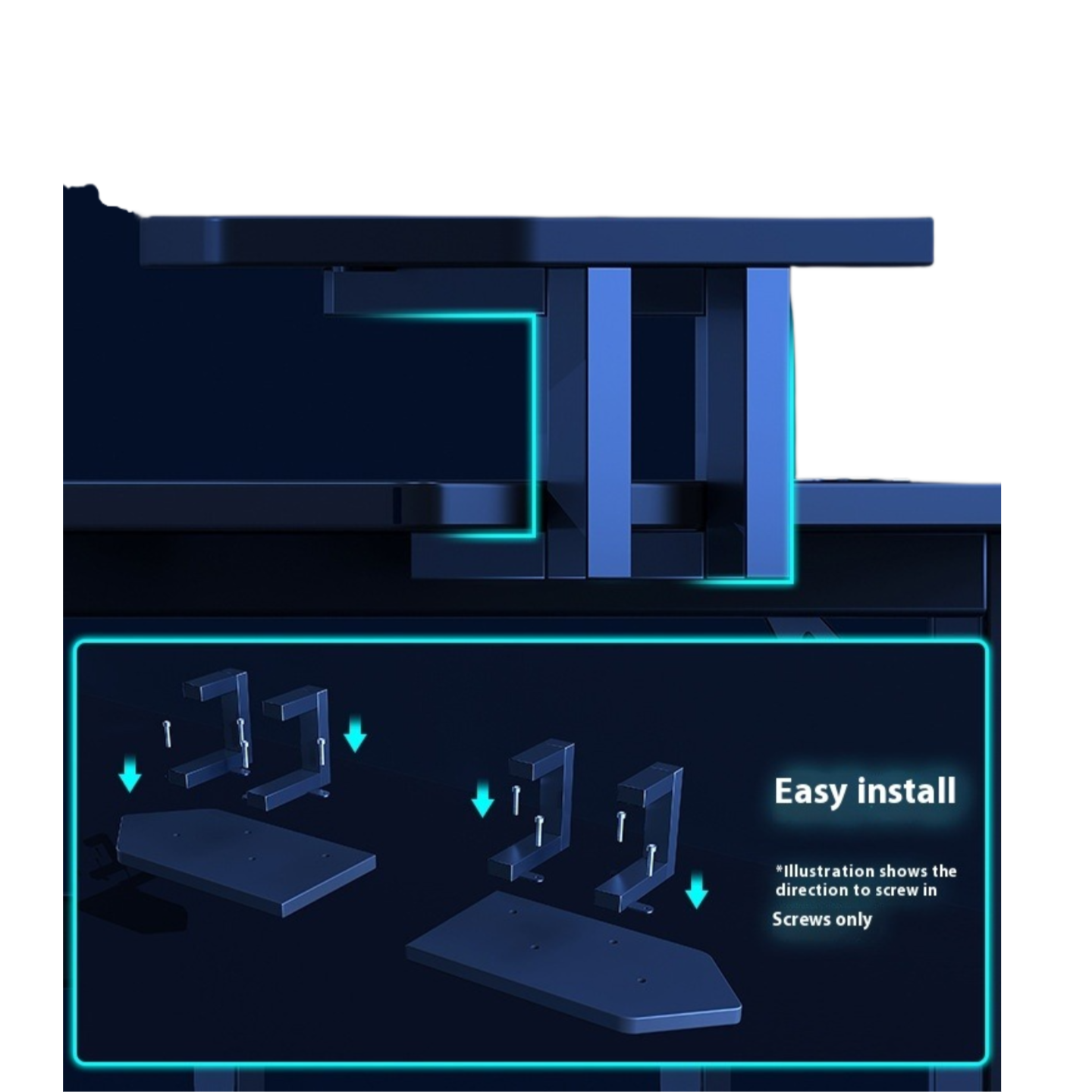Airplane-Style Gaming Desk Set – Home Computer Table with Dual Storage Racks, USB Hub, Headphone & Cup Holders