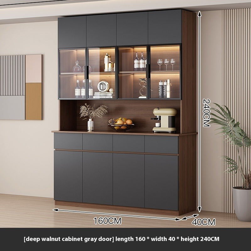 2.4m Tall Modern Sideboard – Wall-Mounted Wine & Tea Cabinet for Living Room Storage