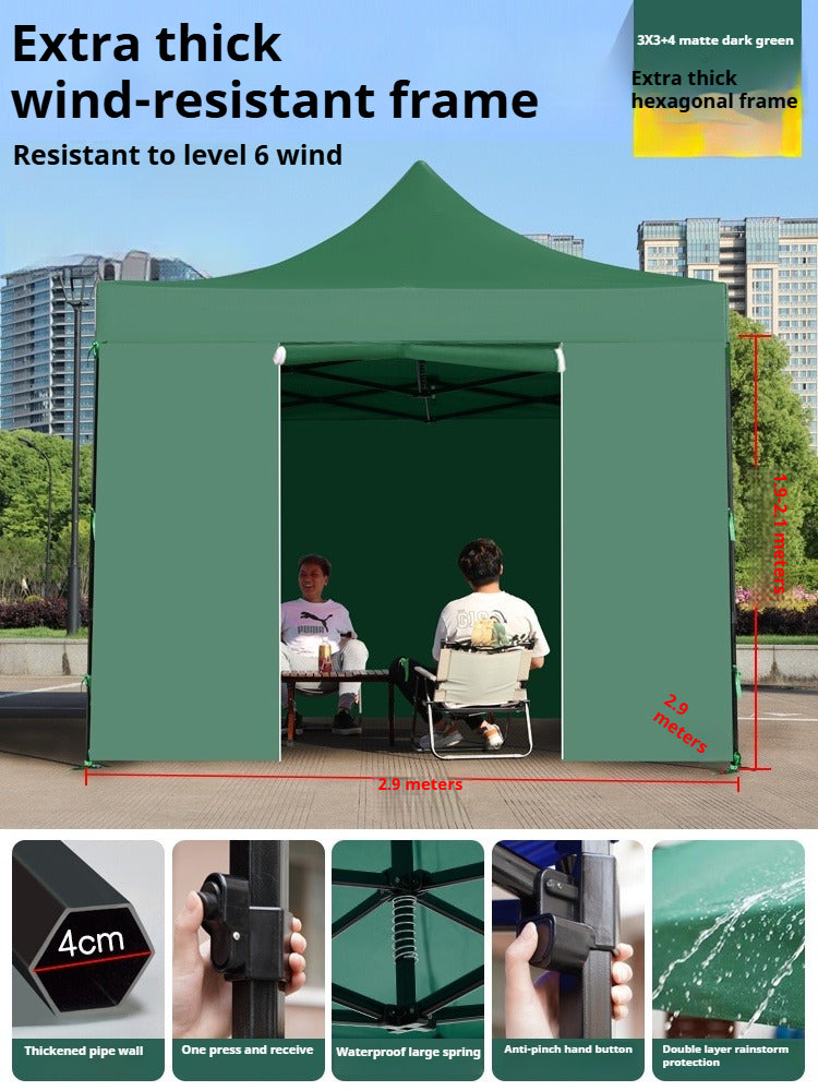 Waterproof Canopy Top for 4-Leg Folding Tent, Outdoor Market & Commercial Sunshade