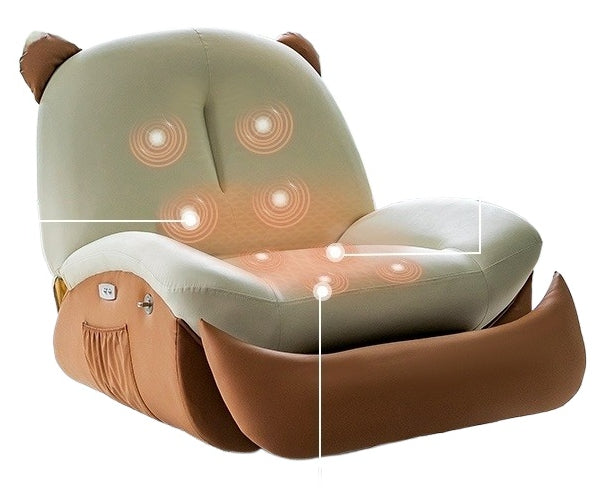 Smart Electric Recliner Chair with Massage, Heating, Rocking, USB & Battery for Small Cream-Style Living Rooms