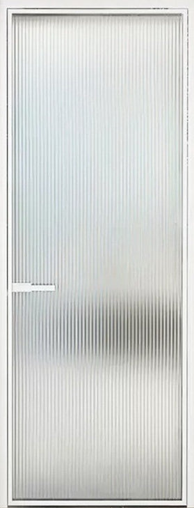 Titanium-Magnesium Alloy Bathroom Door – Fluted Glass Toilet & Shower Door for Modern Washrooms