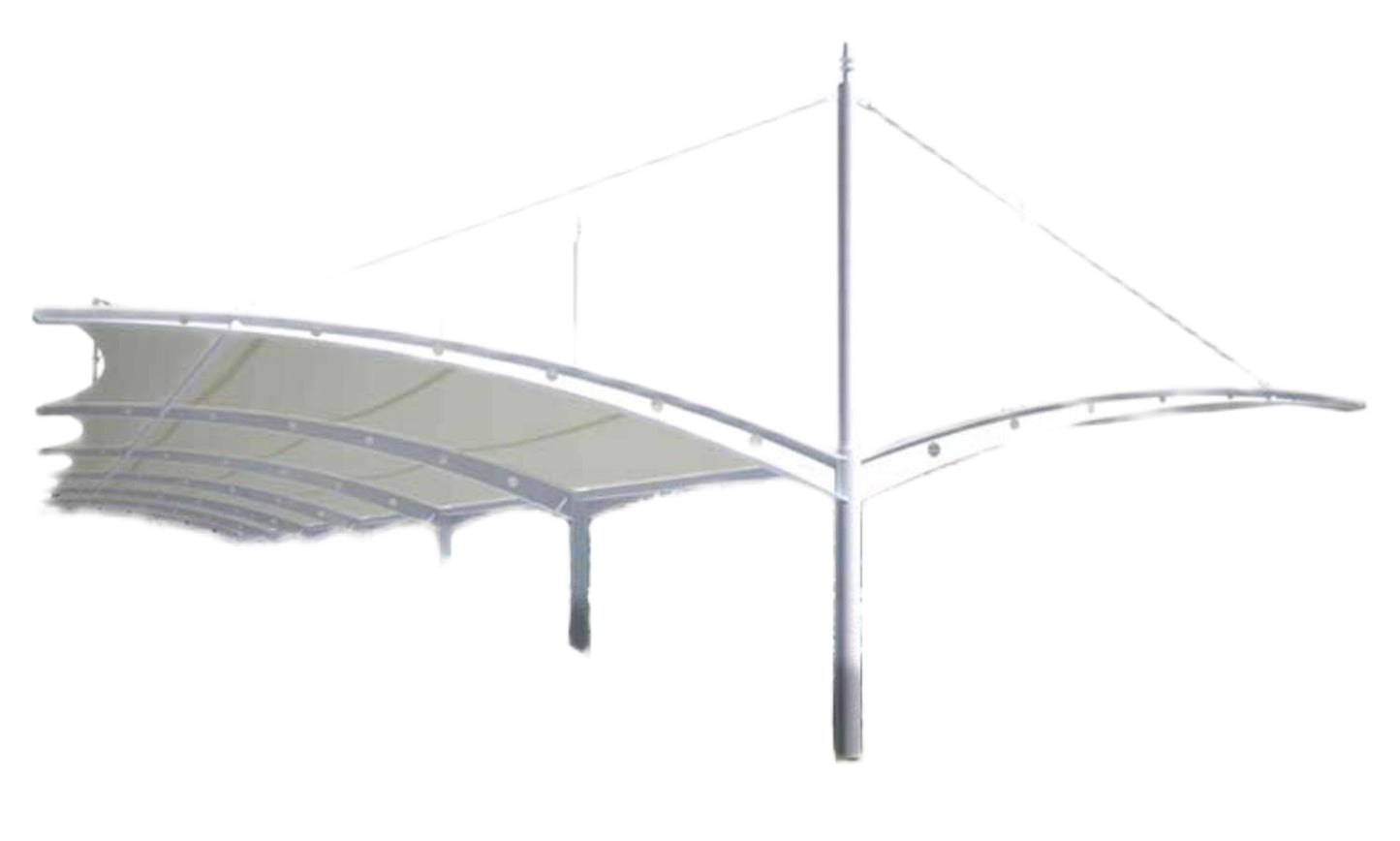 Tension Membrane Carport & Shade Structure for Parking, Charging Stations & Bike Shelters
