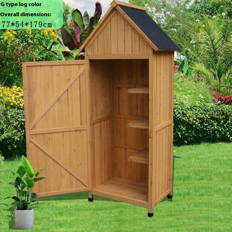 Outdoor Storage Cabinet – Weatherproof Garden Utility Shed for Balcony, Tools & Supplies