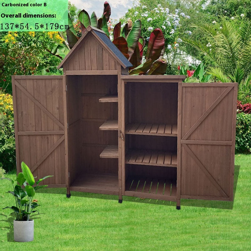 Outdoor Storage Cabinet – Weatherproof Garden Utility Shed for Balcony, Tools & Supplies