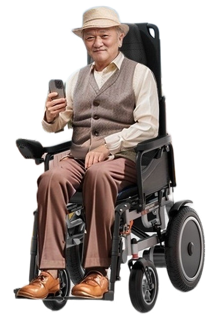 Elegant High-Performance Electric Wheelchair with 40Ah Lithium Battery, Reclining Seat, Dual Brakes, and 700W Motor - New