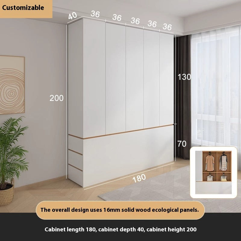 Solid Wood End-of-Bed Cabinet – Narrow Storage Unit with Drawers for Kids & Small Bedrooms