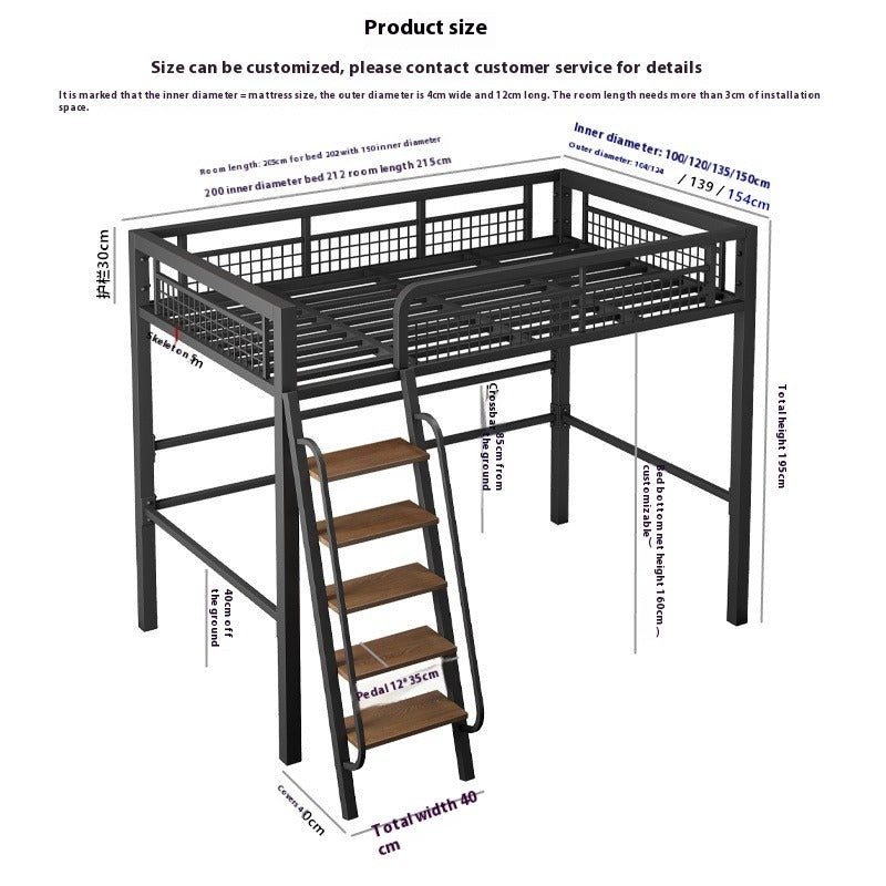 Wrought Iron Elevated Bed
